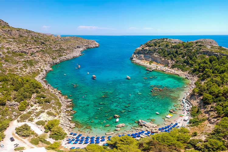 Schönste Strände Rhodos: Anthony Quinn Bay
